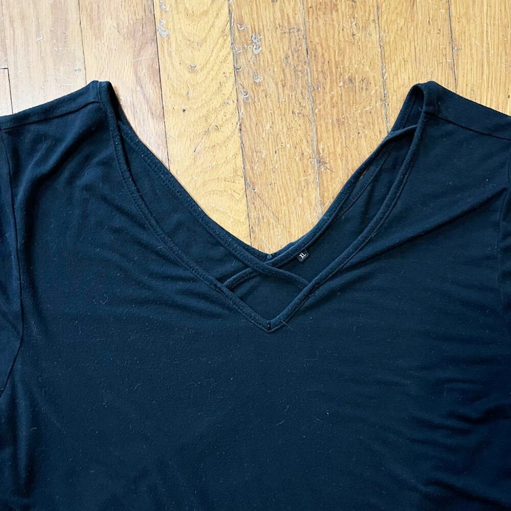 Black V Neck T-Shirt